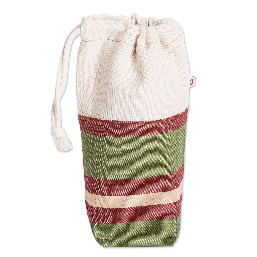 Striped Cotton Drawstring Coffee Bag Hand-Woven in Guatemala - Cup of Joe