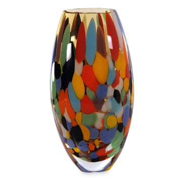 Murano Inspired Glass Vase - Carnival Confetti