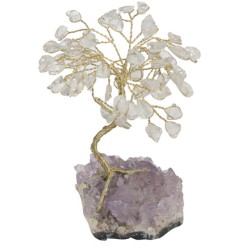 Quartzand Amethyst Gemstone Tree Sculpture - Little Tree