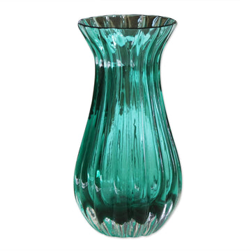 Murano Inspired Glass Vase - Crystalline Forest