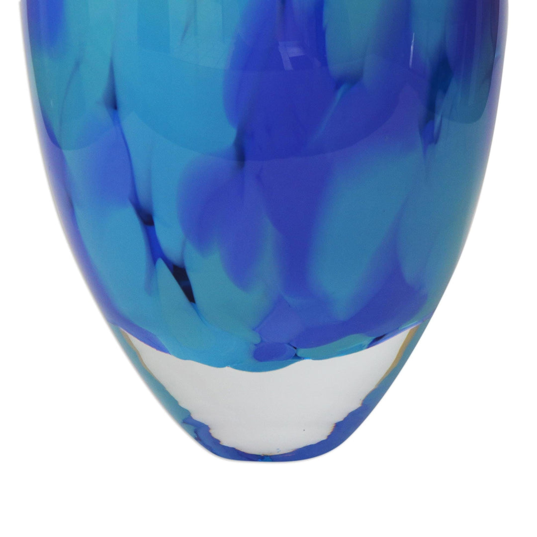 Murano Inspired Glass Vase - Colors of the Sky
