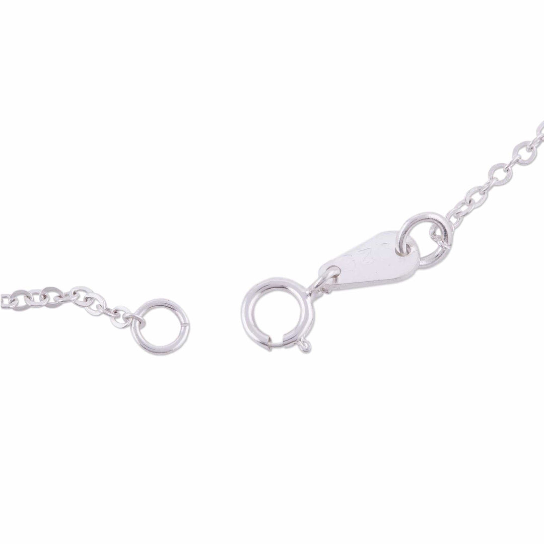 Silver and Chrysocolla Pendant Necklace - Cajamarca Butterfly