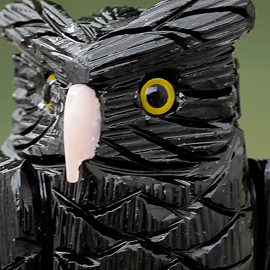 Onyx Bird Sculpture - Owl Guardian – GlobeIn