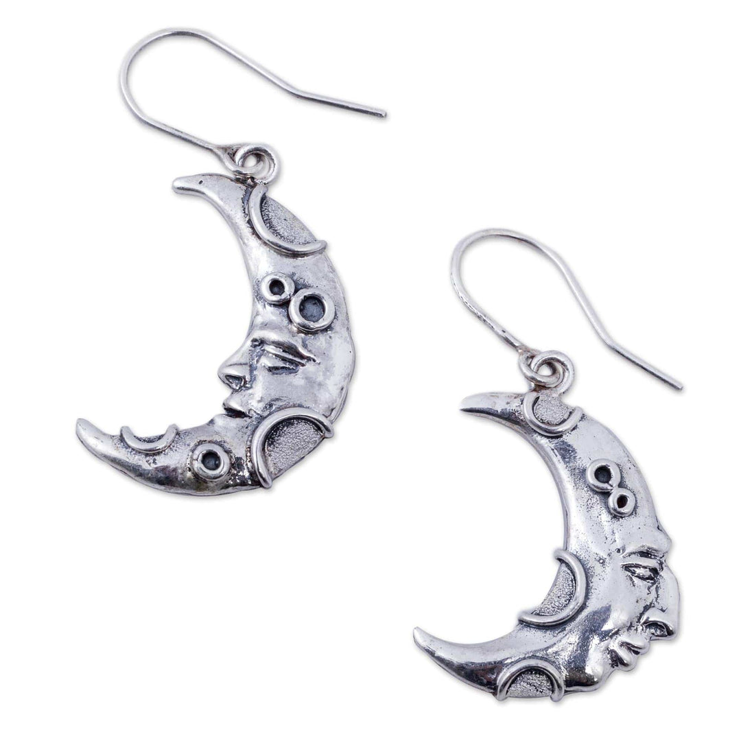 950 Silver Earrings - Waxing and Waning Moon