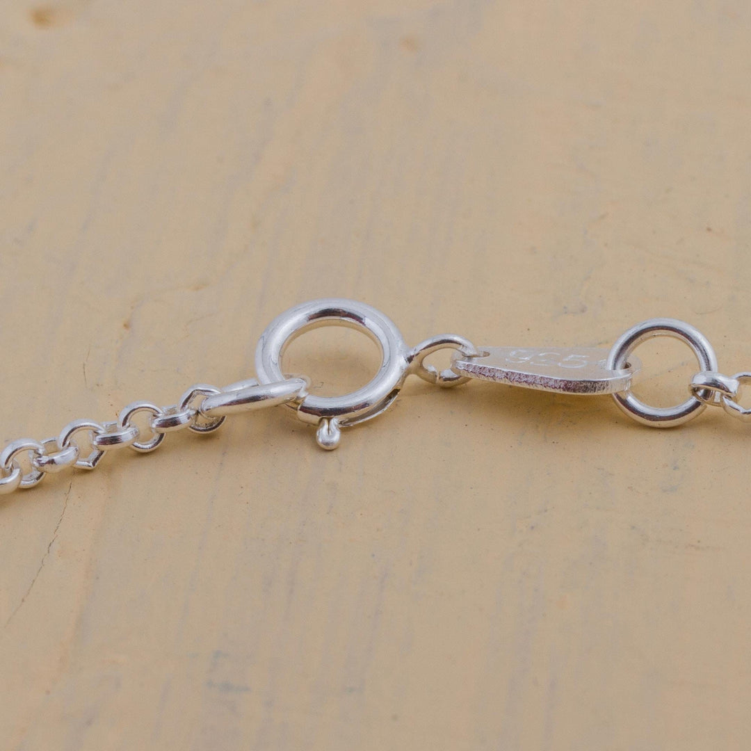 Sterling Silver Pendant Necklace with 3 Birds - Three Doves