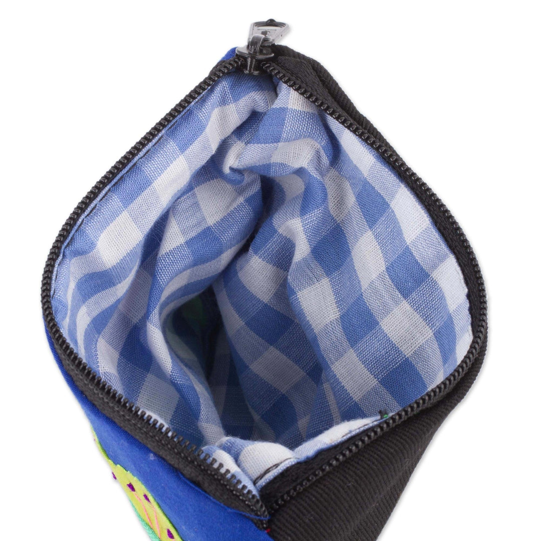 Embroidered Cotton Blend Coin Purse - Andean Sunshine