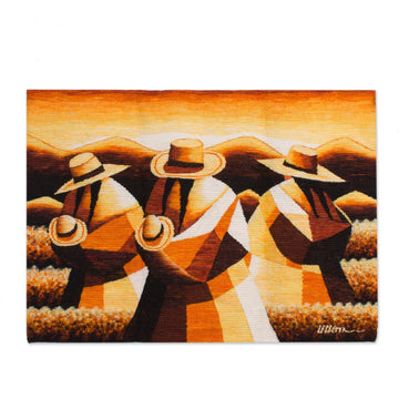 Wool Tapestry of Andean Workers