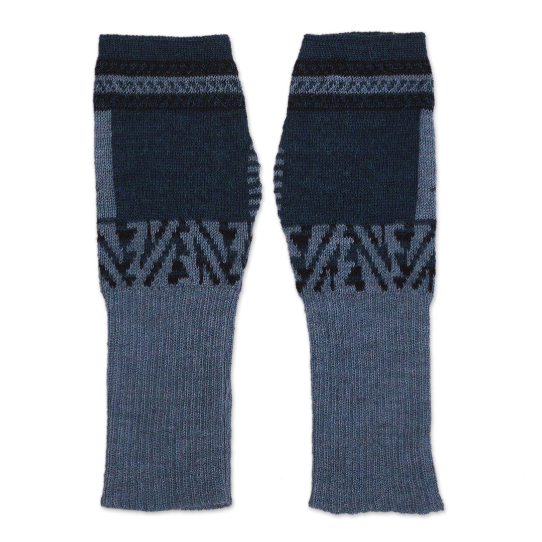 Baby Alpaca Fingerless Mitts - Chancay Bird