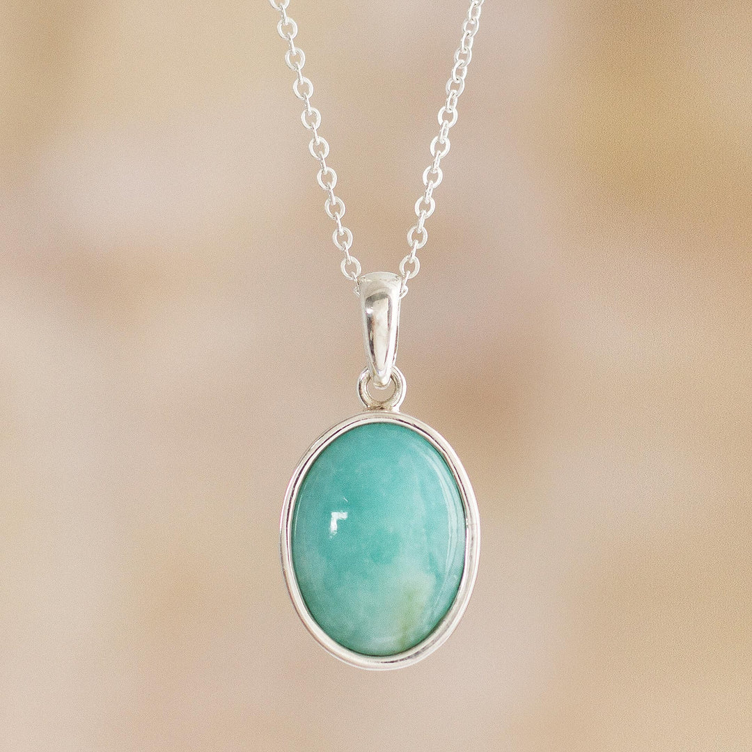 Amazonite Pendant Necklace - Naturally Beautiful