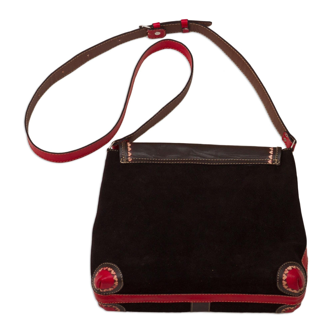 Suede and Wool Shoulder Bag - Sacred Valley