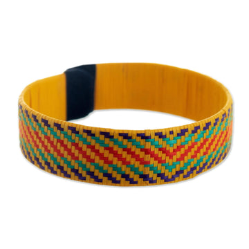 Natural Fiber Cuff Bracelet - Joyful Sun Dance