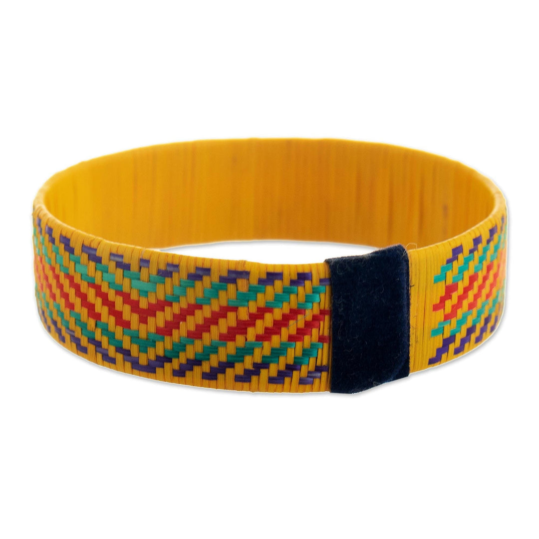 Natural Fiber Cuff Bracelet - Joyful Sun Dance