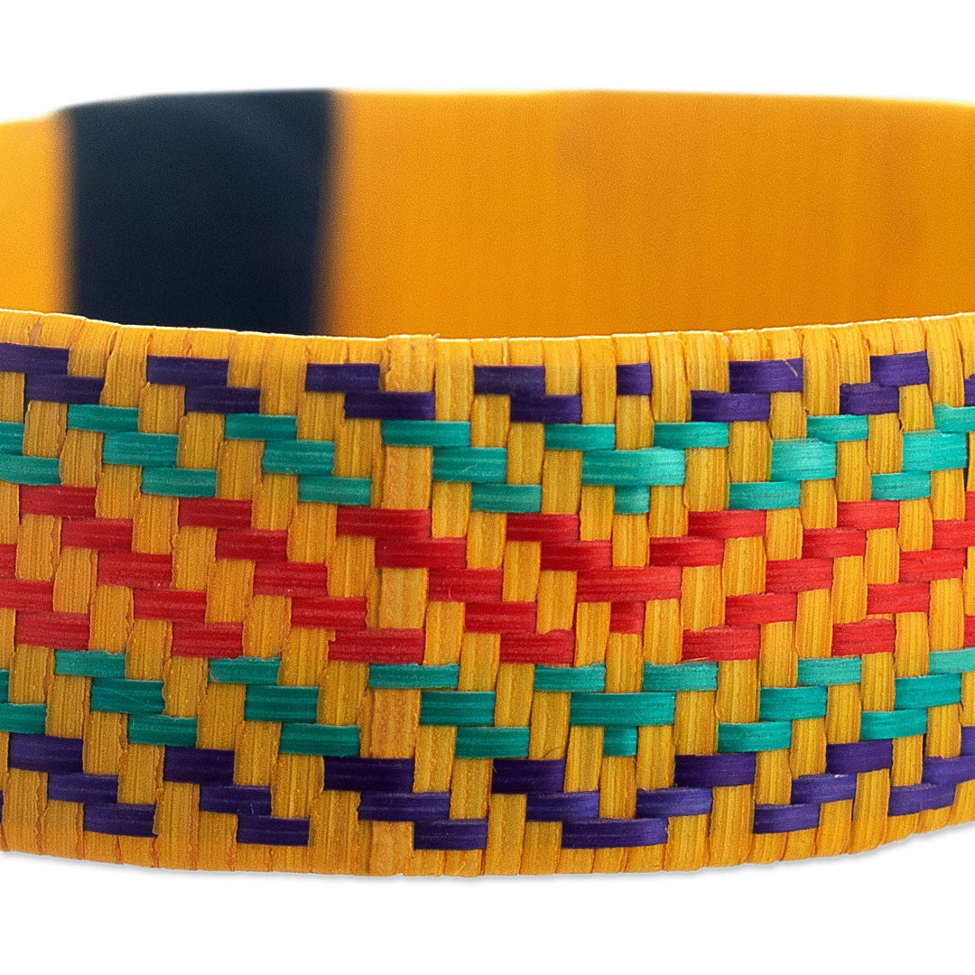 Natural Fiber Cuff Bracelet - Joyful Sun Dance