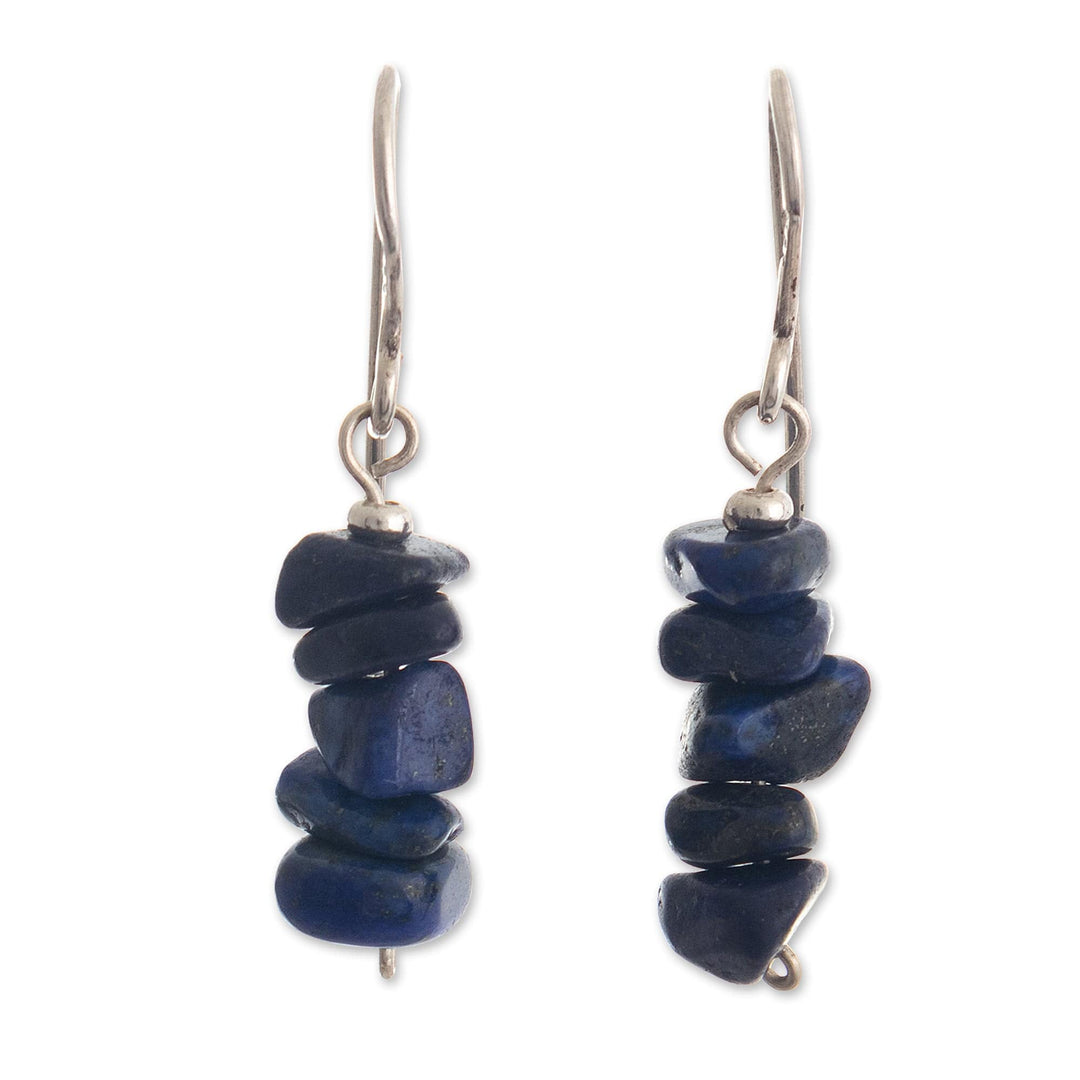 Sterling Silver with Lapis Lazuli Earrings - Naturally Blue