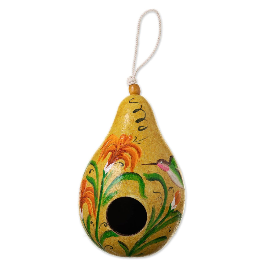 Dried Gourd Birdhouse - Hummingbird Condo