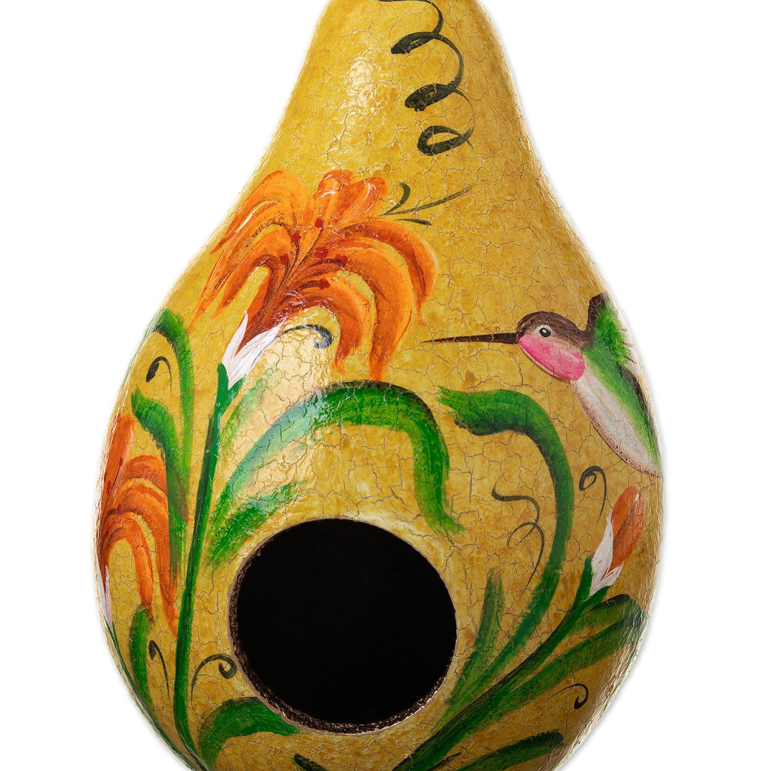 Dried Gourd Birdhouse - Hummingbird Condo
