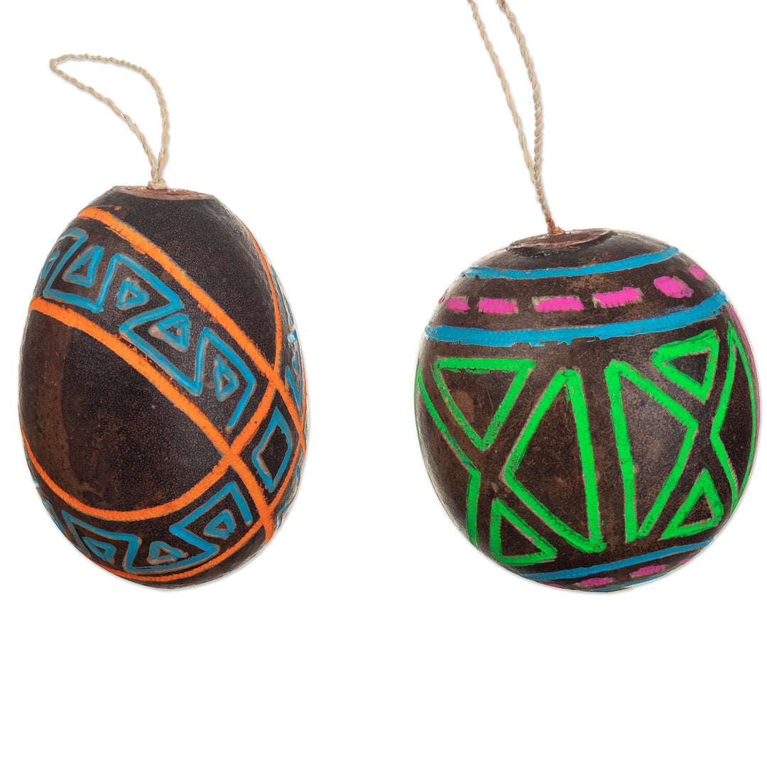 Peruvian Holiday Ornaments Handmade from Calabash (Set of 6) - Amazon Spirits