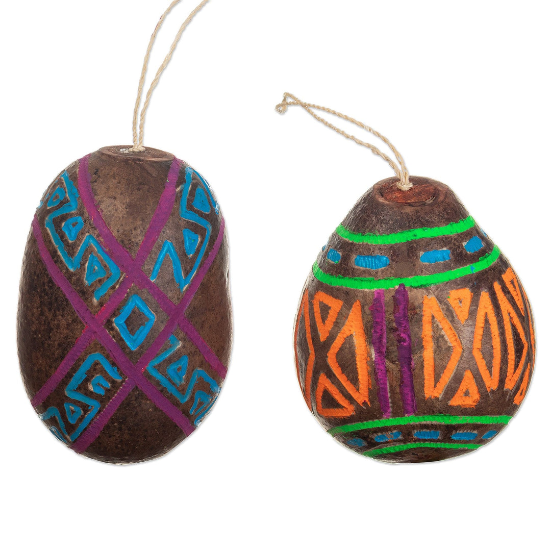 Peruvian Holiday Ornaments Handmade from Calabash (Set of 6) - Amazon Spirits
