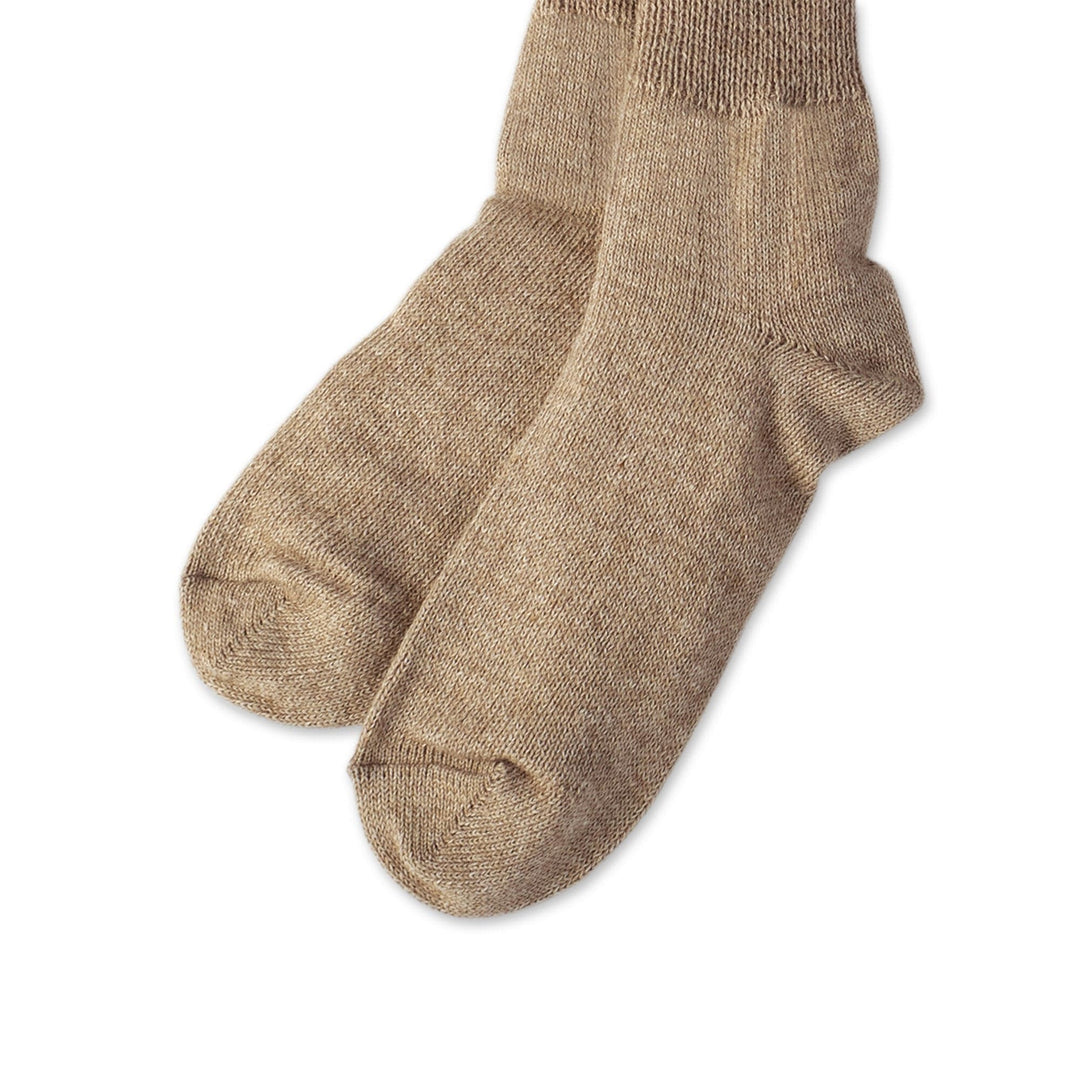 Ecru Baby Alpaca Blend Socks with Copper Fiber - Ecru Comfort