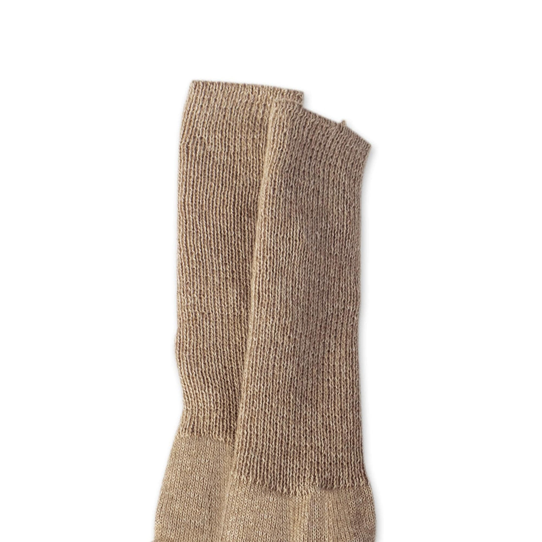 Ecru Baby Alpaca Blend Socks with Copper Fiber - Ecru Comfort