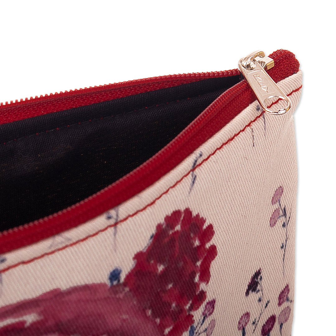 Toiletry Bag with Zipper and Adorable Kitten Print - Adorable Purr