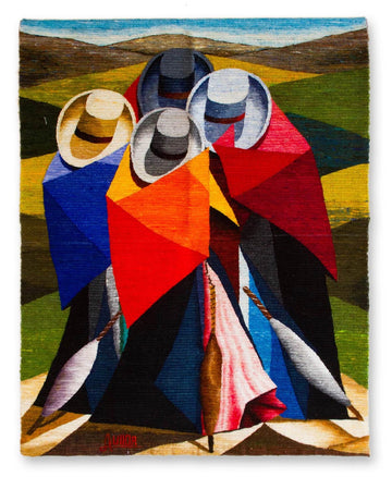 Peruvian Cultural Wool Tapestry Wall Hanging