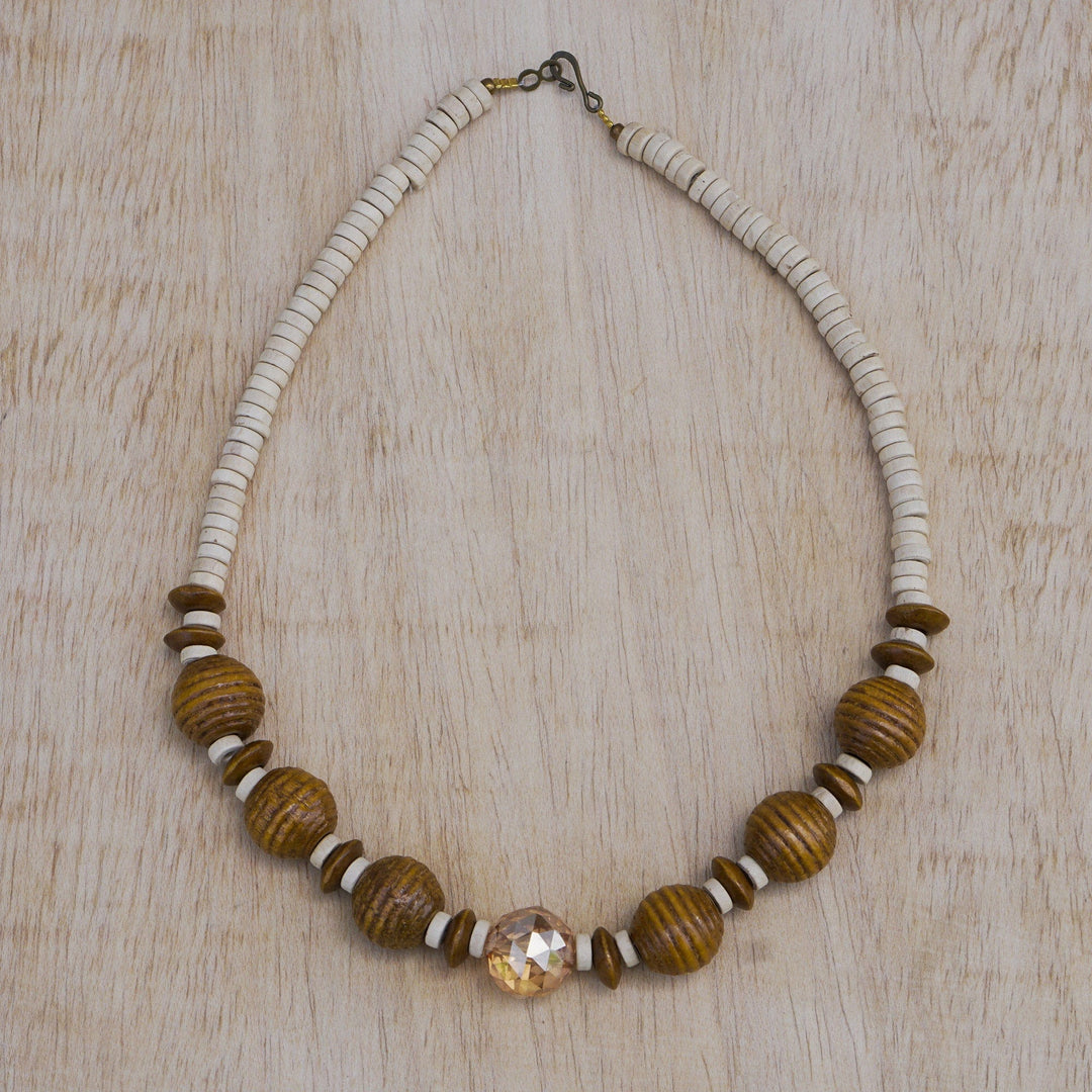 Eco-Smart Recycled Glass Bead Necklace from Ghana - Elorm