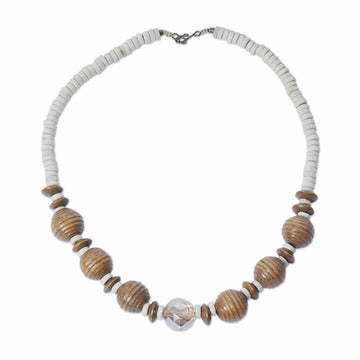 Eco-Smart Recycled Glass Bead Necklace from Ghana - Elorm