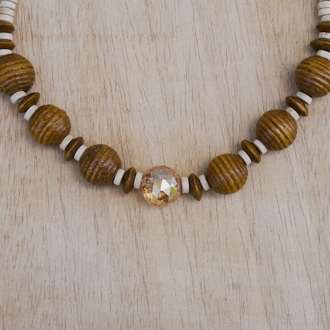 Eco-Smart Recycled Glass Bead Necklace from Ghana - Elorm