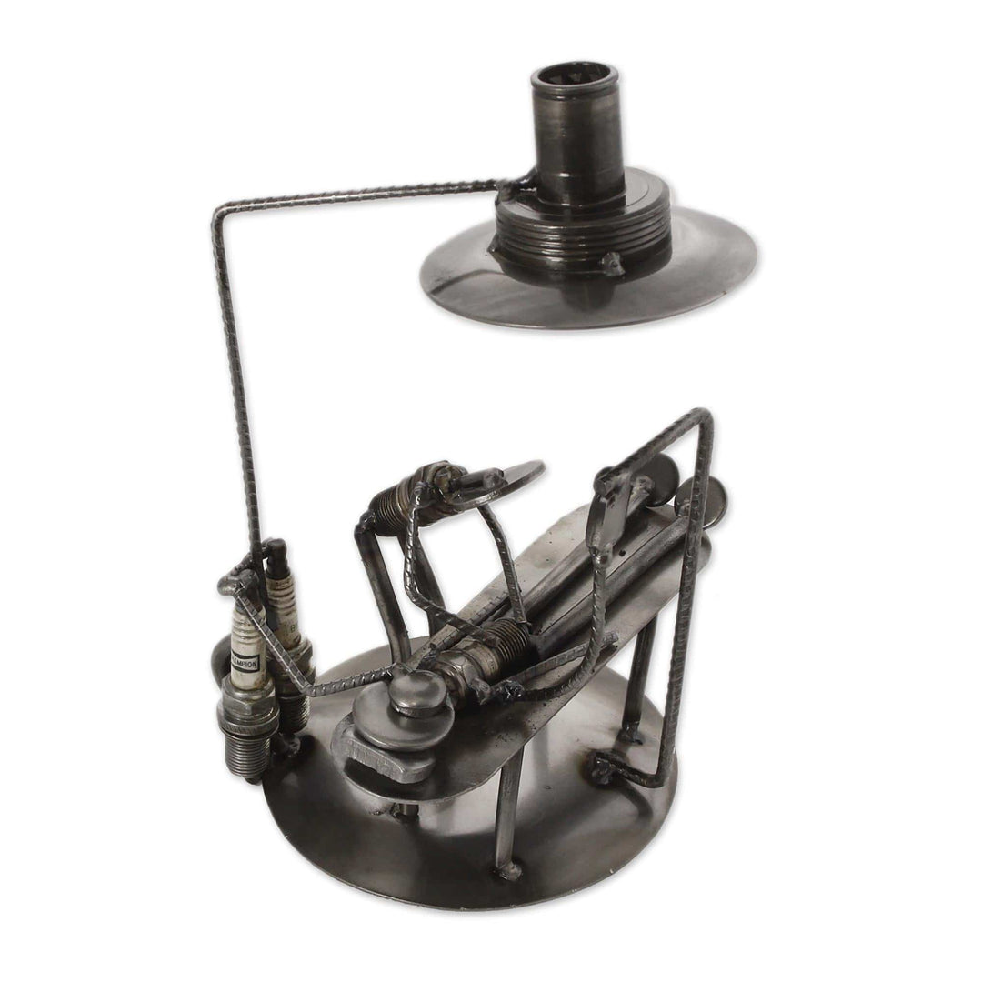 Recycled Metal Sculpture - Rustic Anesthesiologist