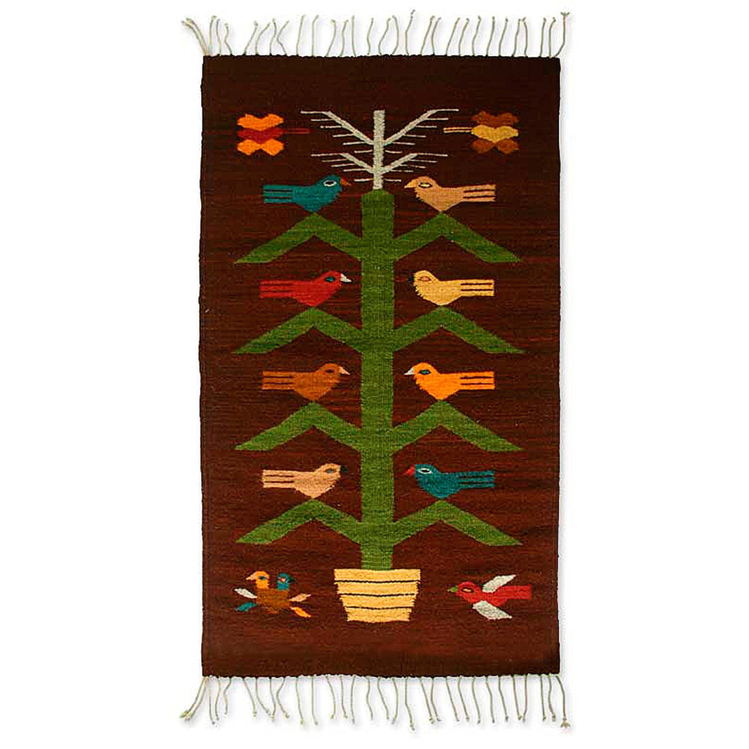 Zapotec Wool Accent Rug 2x3.5 - Milpa at Night