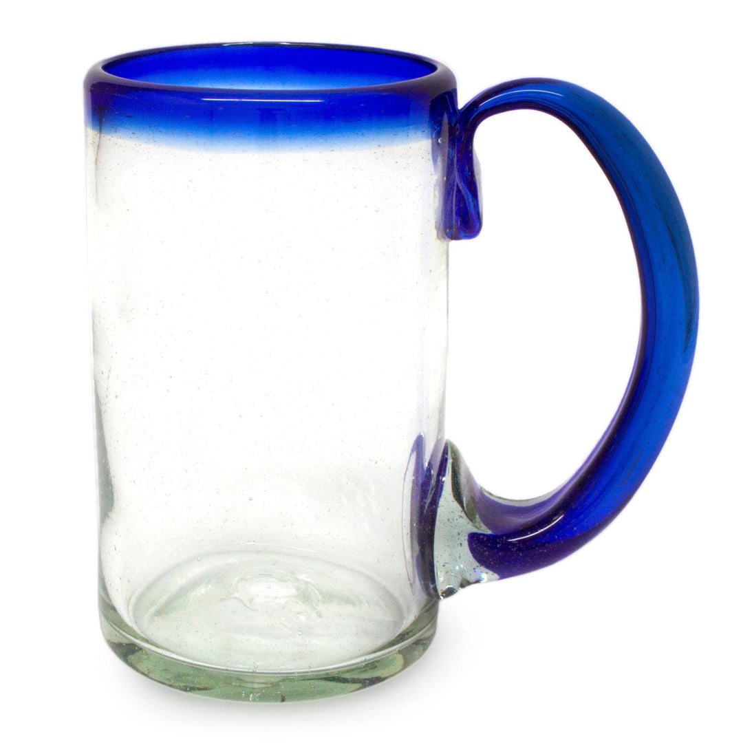 Handblown Recycled Beer Glasses - Set of 6 - Cobalt Beer