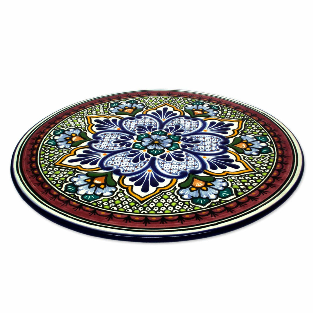 Flower Shape Dish Set (3 Pieces) Mayolica Talavera Ceramic Mexico