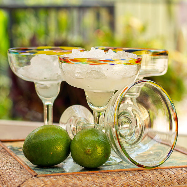 Hand Blown Martini  Margarita Glass (or Ceviche dish) with Cooler