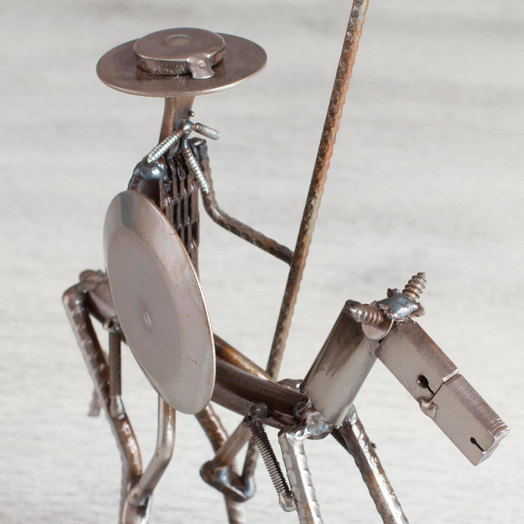 Recycled Metal Sculpture - Eco Friendly Quixote