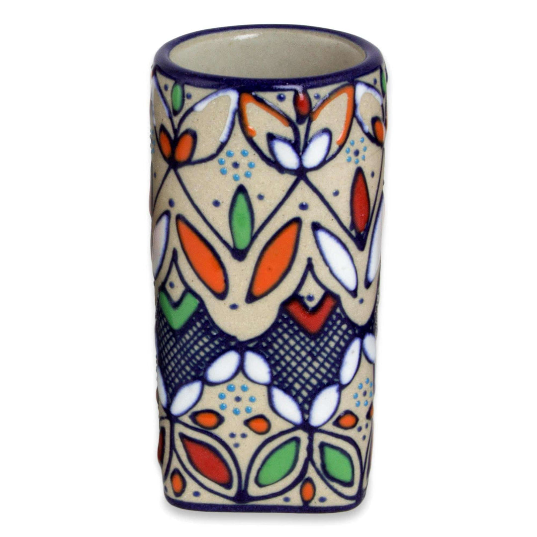 Multicolor Ceramic Tequila Shot Glasses (Set of 4) - Guanajuato Festivals
