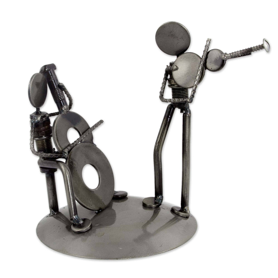 Recycled Metal Sculpture - Cello and Violin Duet