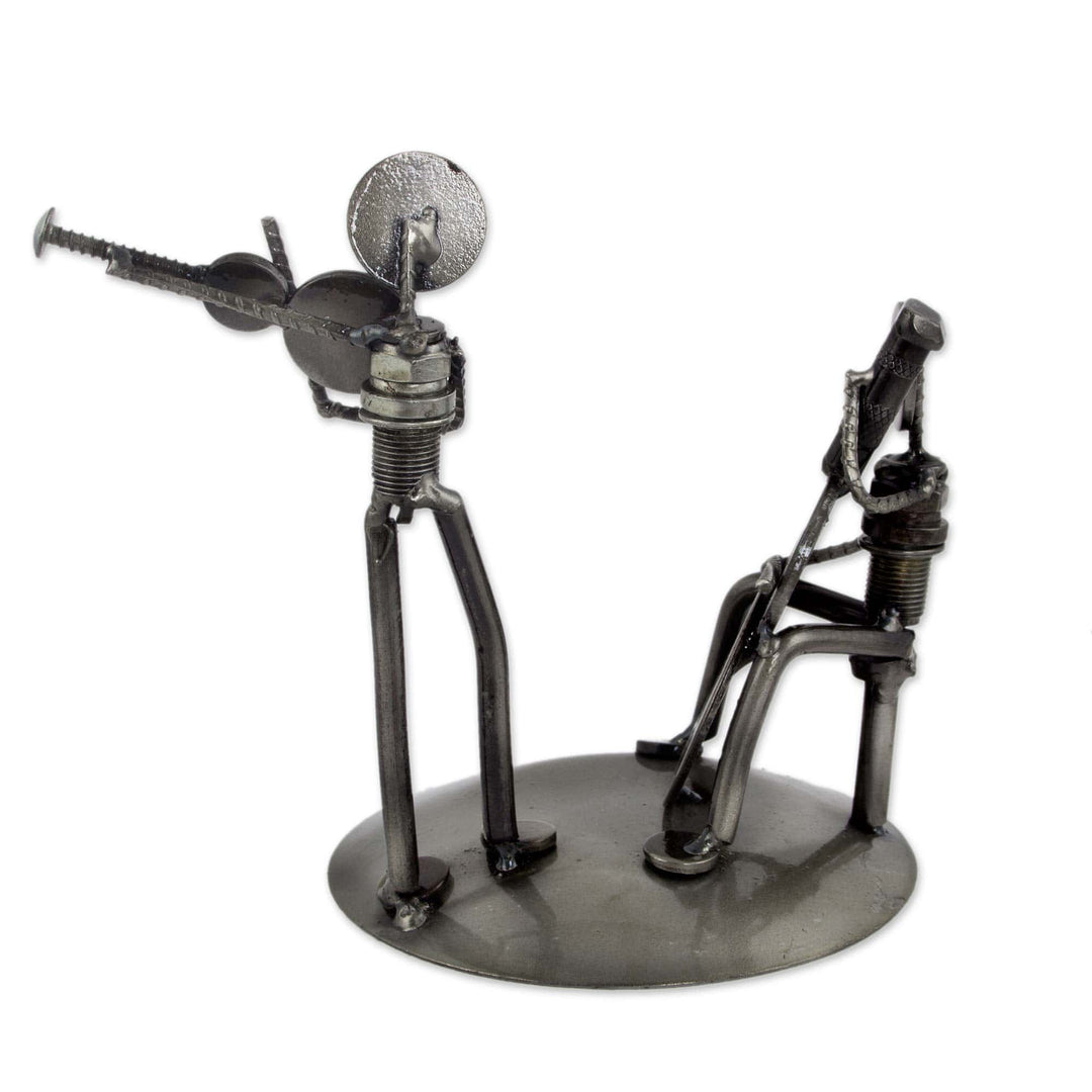 Recycled Metal Sculpture - Cello and Violin Duet