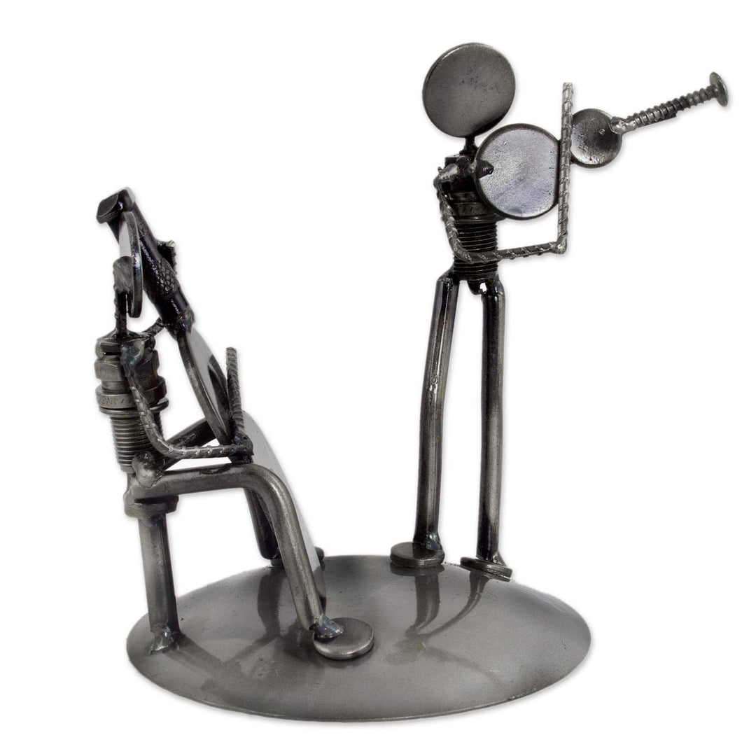 Recycled Metal Sculpture - Cello and Violin Duet