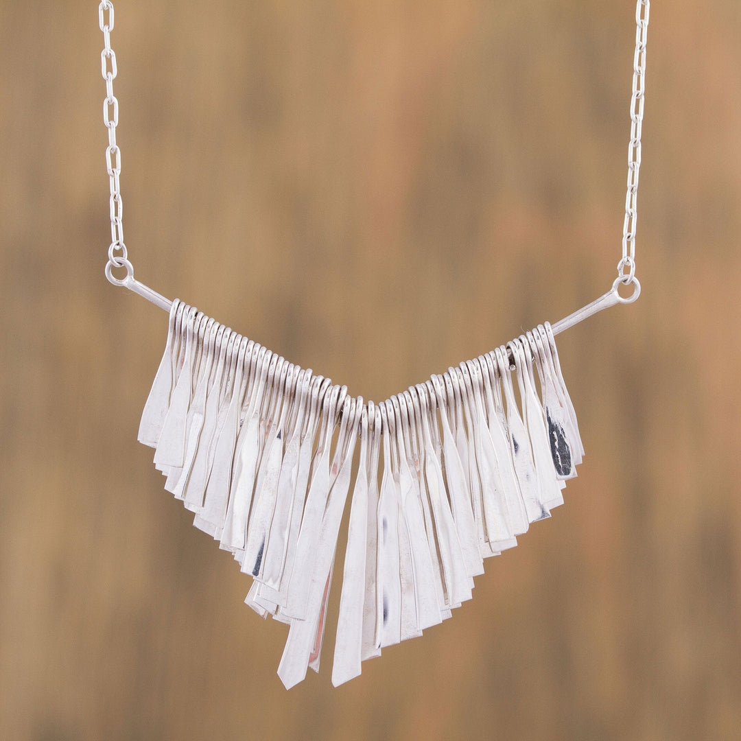 Taxco Sterling Silver Pendant Necklace - Tempting Trapeze