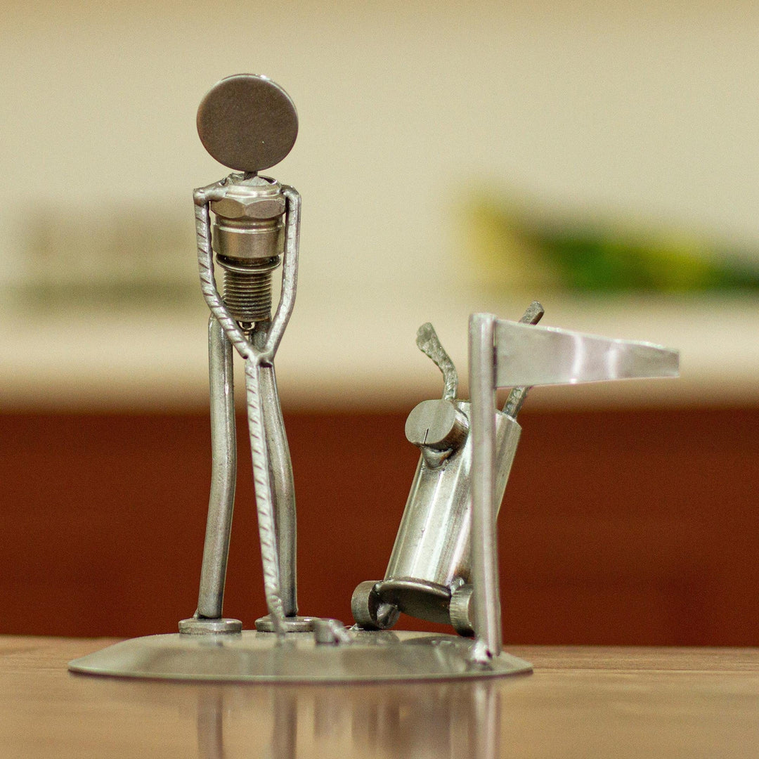 Recycled Metal Sculpture - Rustic Golf Tourney