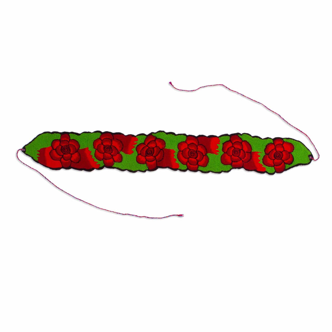 100% Cotton Tie Belt - Fiesta Roses