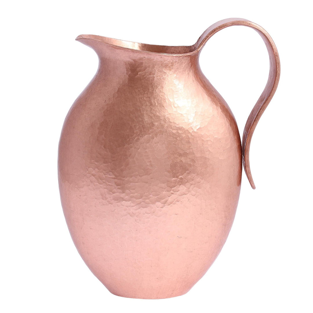 Handcrafted Hammered Copper Decorative Pitcher - Timeless Aura