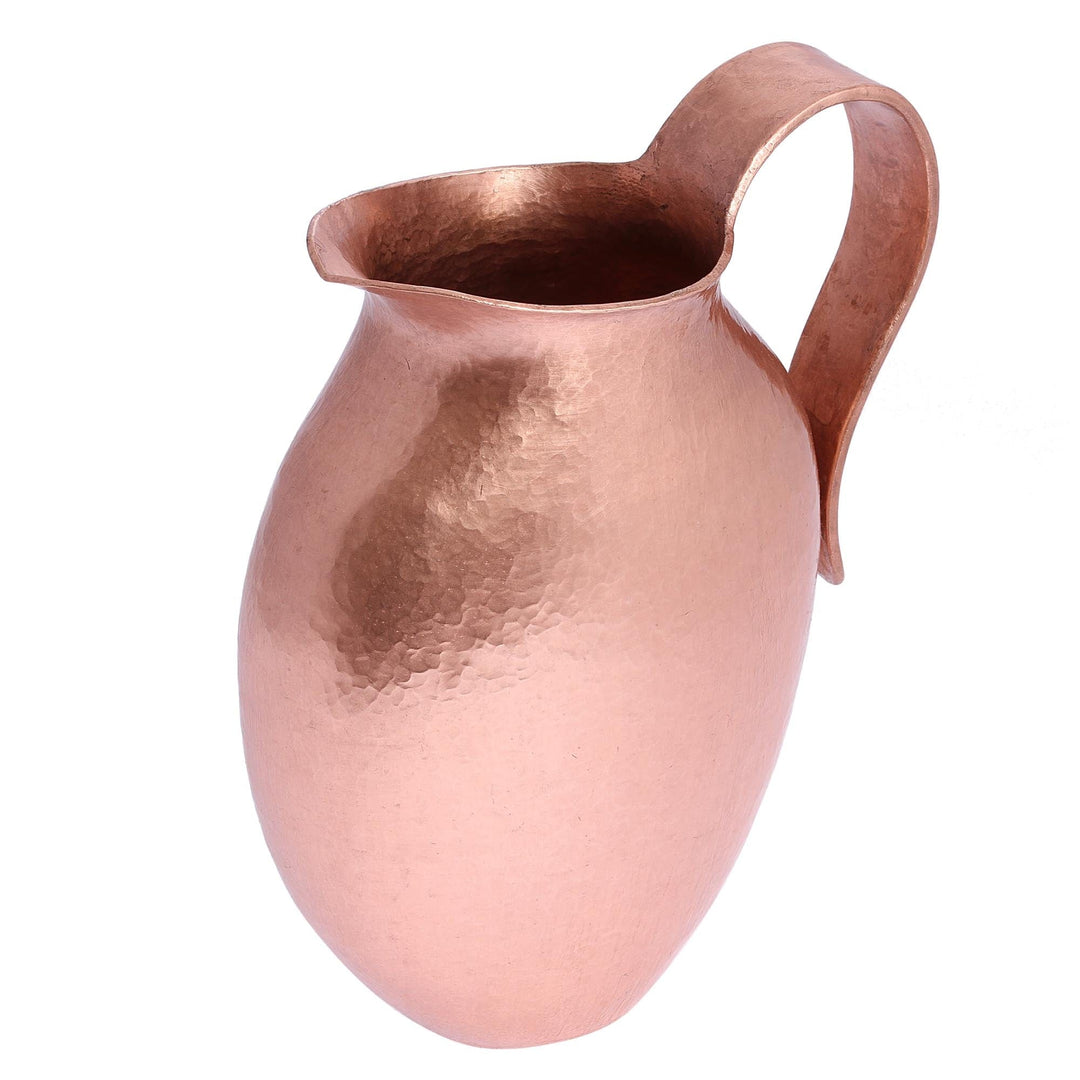 Handcrafted Hammered Copper Decorative Pitcher - Timeless Aura