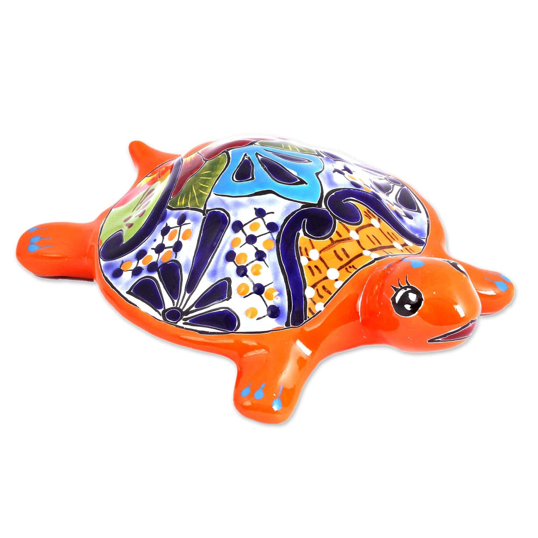 Ceramic Wall Sculpture - Round Turtle