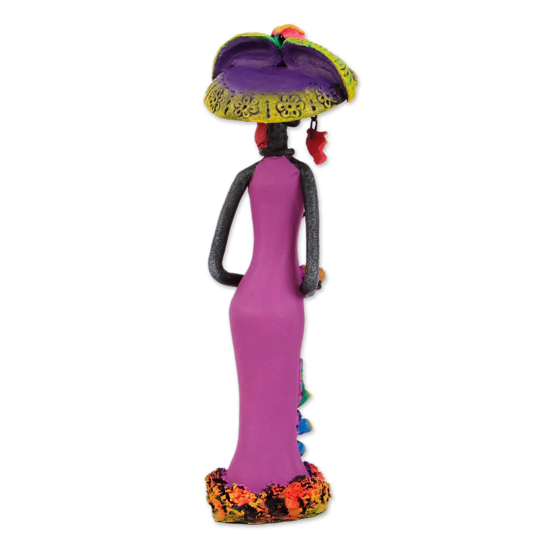 Day of the Dead Catrina Ceramic Figurine - Strolling Catrina