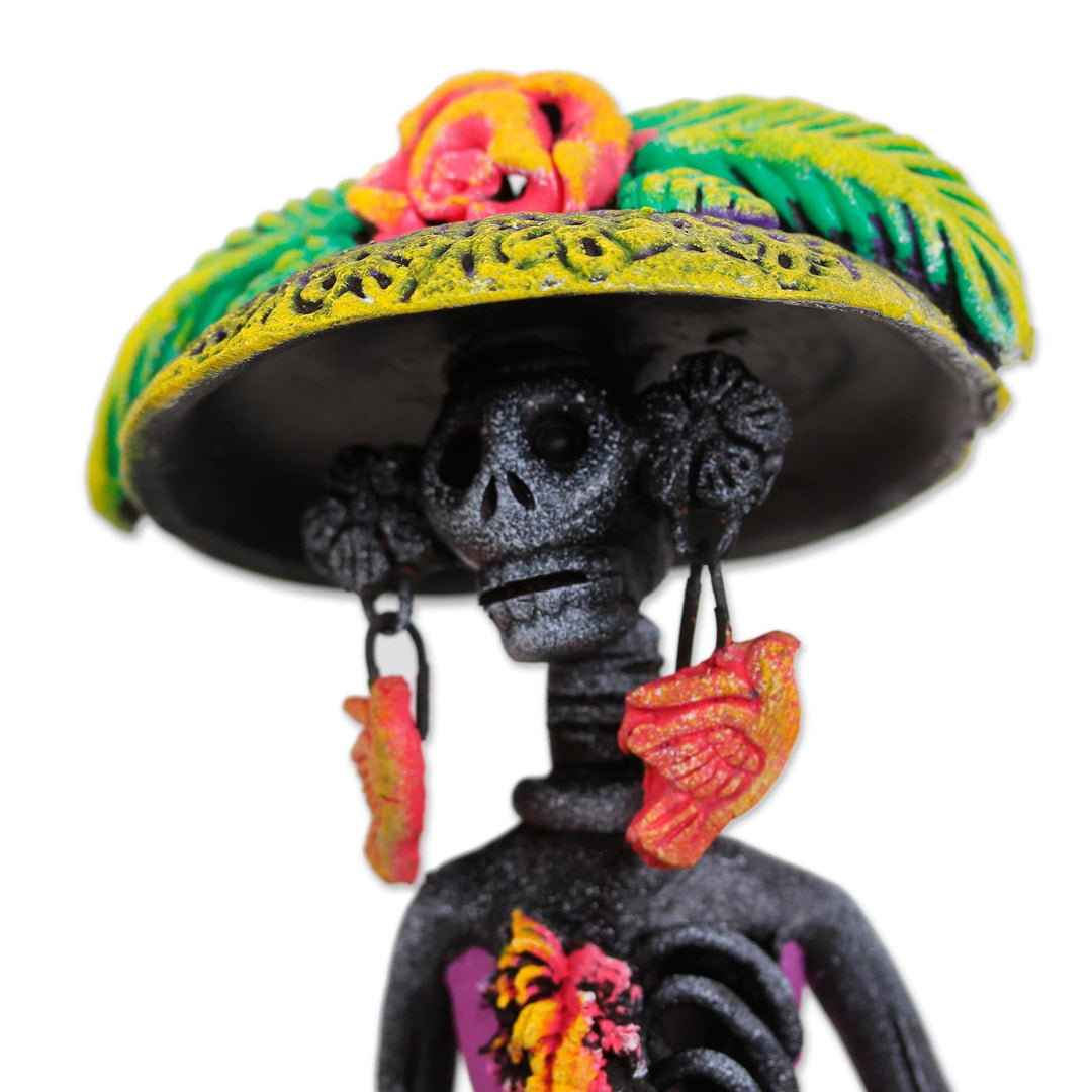 Day of the Dead Catrina Ceramic Figurine - Strolling Catrina