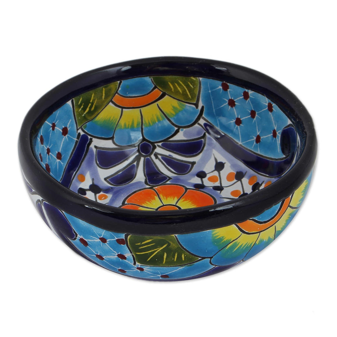 Talavera Ceramic Condiment Bowls (Pair) - Raining Flowers