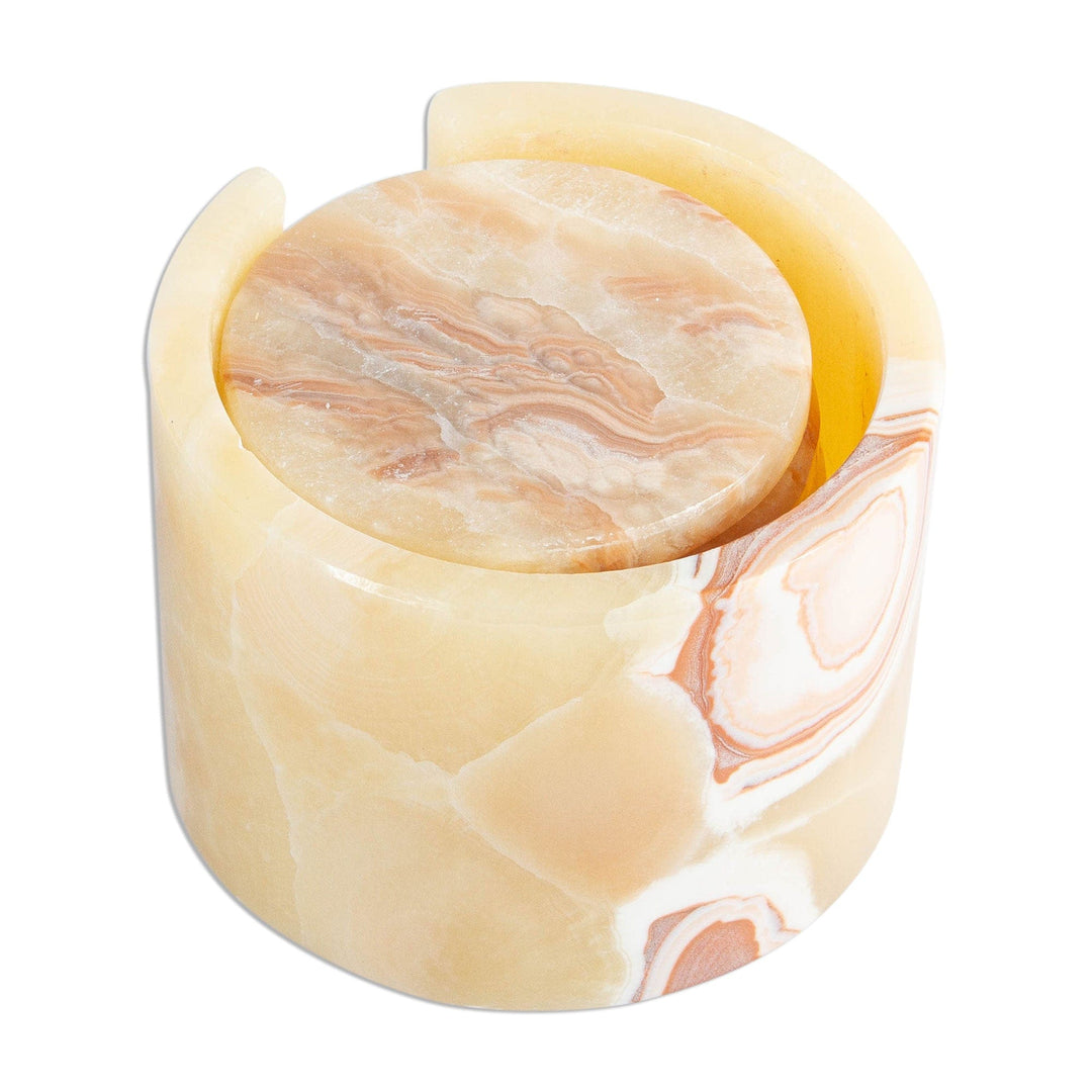 Handmade Onyx Coasters from Mexico (Set of 6) - Elegant Earth