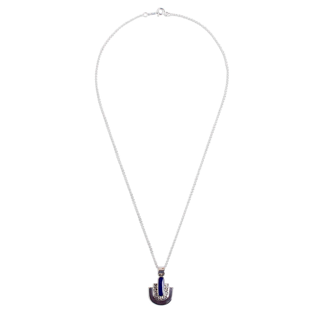 Lapis Lazuli Pendant Necklace - Huipil Style